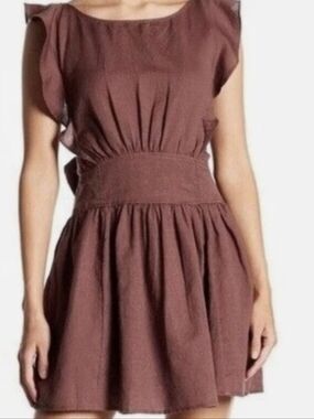 "Free People" Brown Skater  Mini Dress-Small